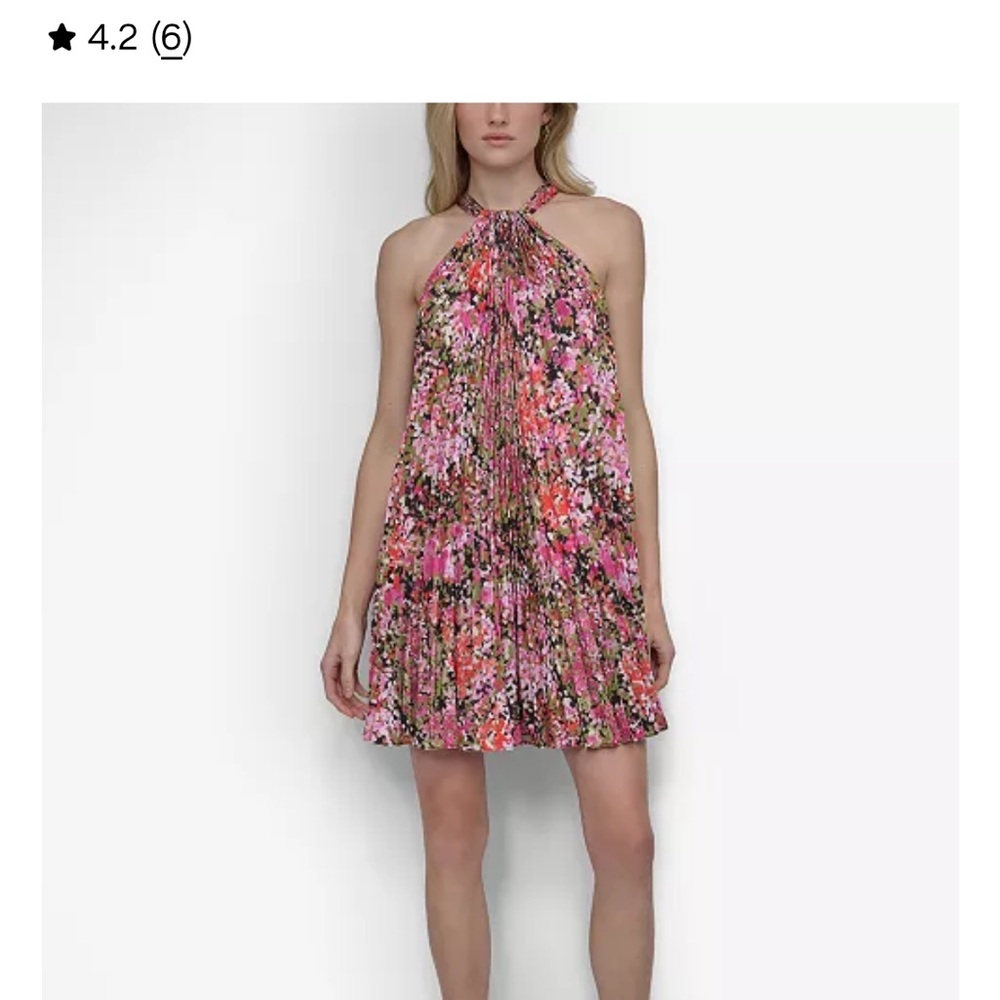 DKNY Pink Floral Mini Dress